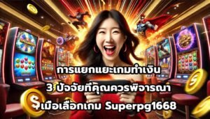 การแยกแยะเกมทำเงิน 3 ปัจจัยที่คุณควรพิจารณาเมื่อเลือกเกม Superpg1668-9